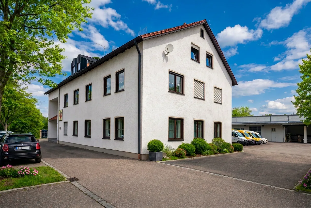 Zimmer der Kola Pension in Königsbrunn mit Einzelbetten